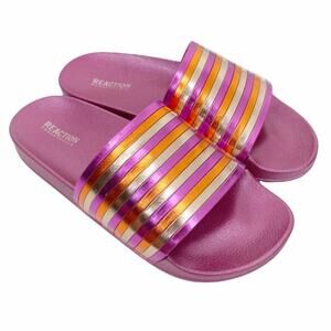 Kenneth Cole Reaction Pool Pipes Pink Slides Sz 7